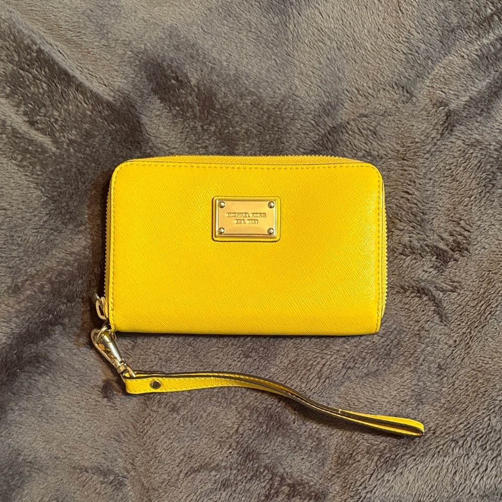Michael Kors Bright Yellow Wristlet